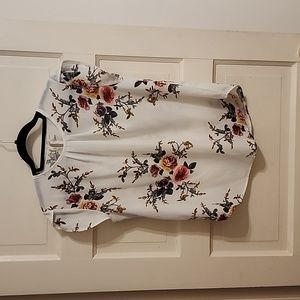 White Floral Blouse